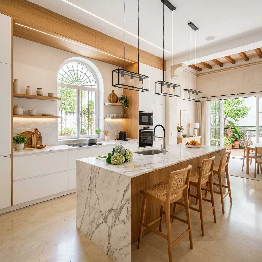 Reforma integral de cocina en Sevilla con diseño actual